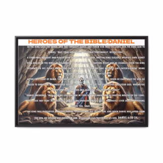 Judaica Prints - Heroes of the Bible- Daniel- Matte- Canvas- (Framed, Multi-Color)